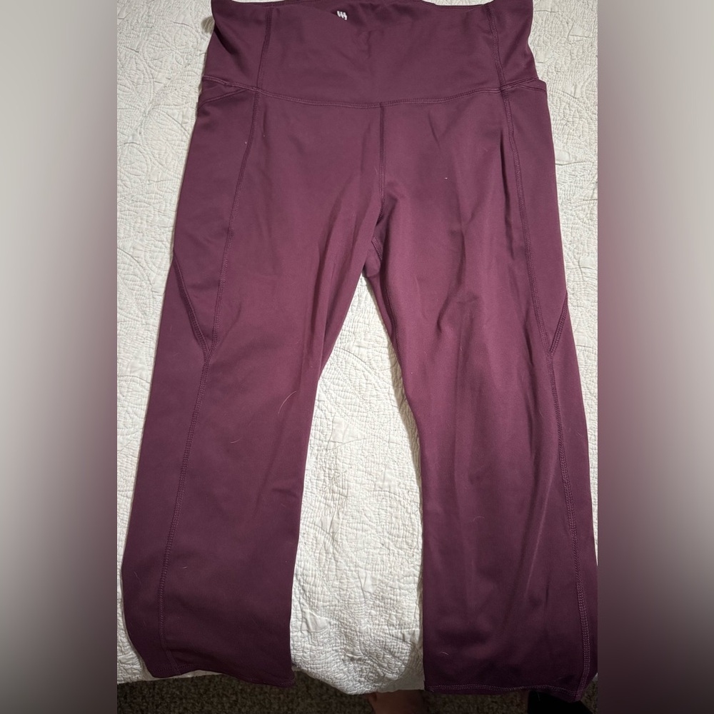 Plum High-Waisted Leggings